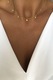 Colier tip choker cu 7 stelute, argint 925 placat cu aur galben