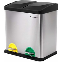 cos de reciclare sistem de separare a deseurilor de 30 de litri songmics cos de gunoi de 2 x 15l cu galeti interioare pedale codificate color pentru bucatarie camera de zi argintiu si negru ltb30l imagen 22_0_
0