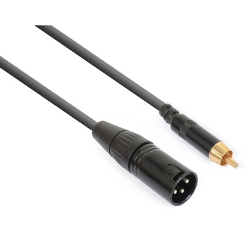Cablu convertor XLR tata - RCA tata 0.15m Power Dynamics Cablu convertor XLR tata - RCA tata 0.15m Power Dynamics