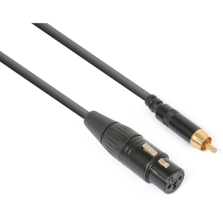 Cablu convertor XLR mama - RCA tata, 0.15m, Power Dynamics