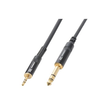 Cablu jack stereo 3.5mm tata - jack stereo 6.3mm tata 1.5m Power Dynamics Cablu jack stereo 3.5mm tata - jack stereo 6.3mm tata 1.5m Power Dynamics