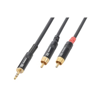 Cablu jack stereo 3.5mm tata - 2x RCA tata 3m Power Dynamics Cablu jack stereo 3.5mm tata - 2x RCA tata 3m Power Dynamics