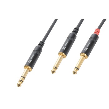 Cablu Jack stereo 6.3mm - 2x Jack mono 6.3mm 1.5m Power Dynamics Cablu Jack stereo 6.3mm - 2x Jack mono 6.3mm 1.5m Power Dynamics