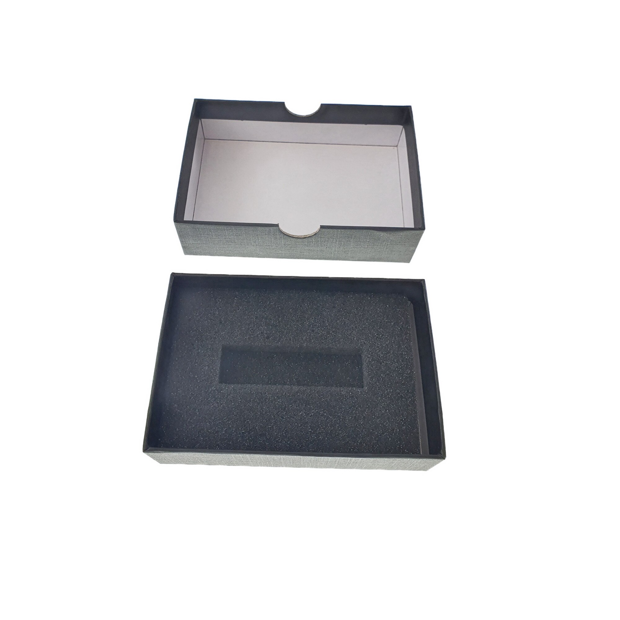 Cutie personalizabila Platinet Pendrive Box 45158, 120x84x32mm, pentru memorie USB, cu capac, neagra