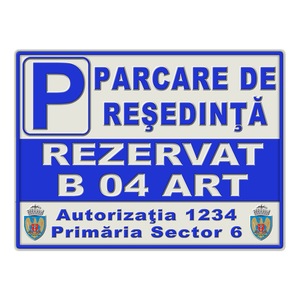 Placuta Indicatoare Parcare De Resedinta 300x400 Pvc 1 Mm Emag Ro