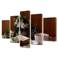 set tablouri multicanvas 5 piese colectia tea iasomie pe carte decoratiuni moderne pentru casa 60 x 100 cm imagen 34_0_
0
