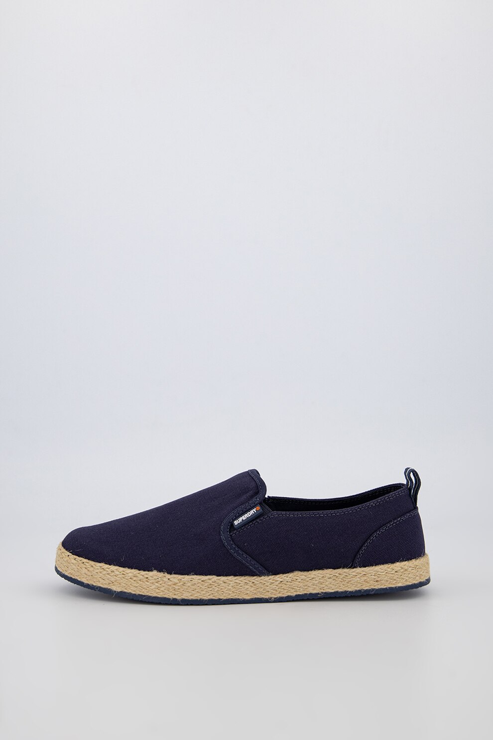 SUPERDRY, Espadrile cu varf rotunjit Hybrid, Bleumarin/Maro camel/Alb, 7