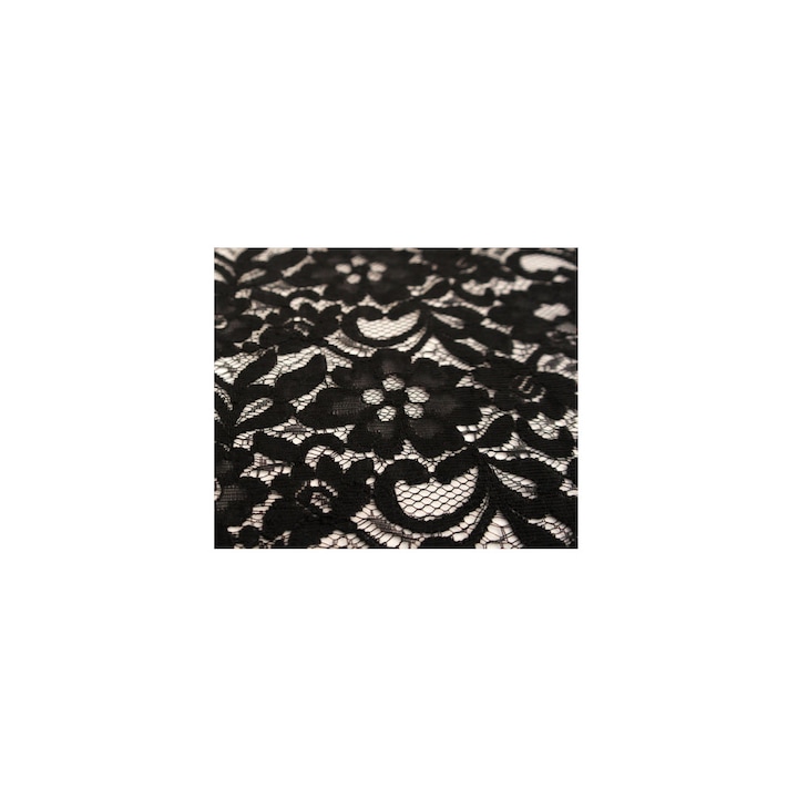 Dantela neagra de bumbac, sabit networks,132 cm, 1M
