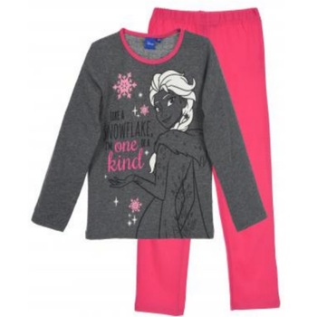 Pijama Disney Frozen, imprimeu fosforescent, Gri Pijama Disney Frozen, imprimeu fosforescent, Gri