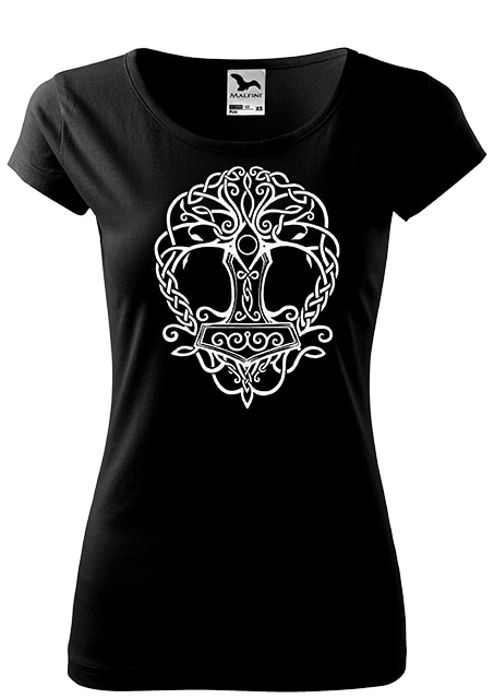 Tricou cu maneca scurta , K-off ,negru ,Pomul vietii Yggdrasil