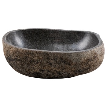 Lavoar Piatra Gri Oval 39-43 x 31-35 x 15 cm Lavoar Piatra Gri Oval 39-43 x 31-35 x 15 cm