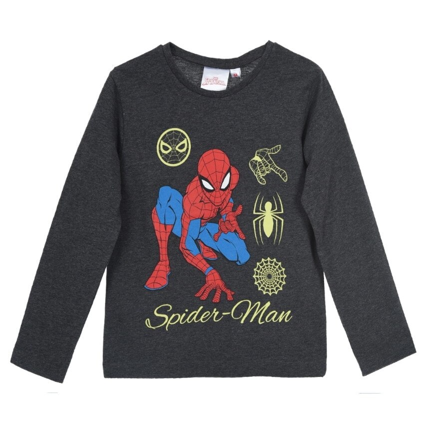 Tricou maneca lunga Spiderman, Gri