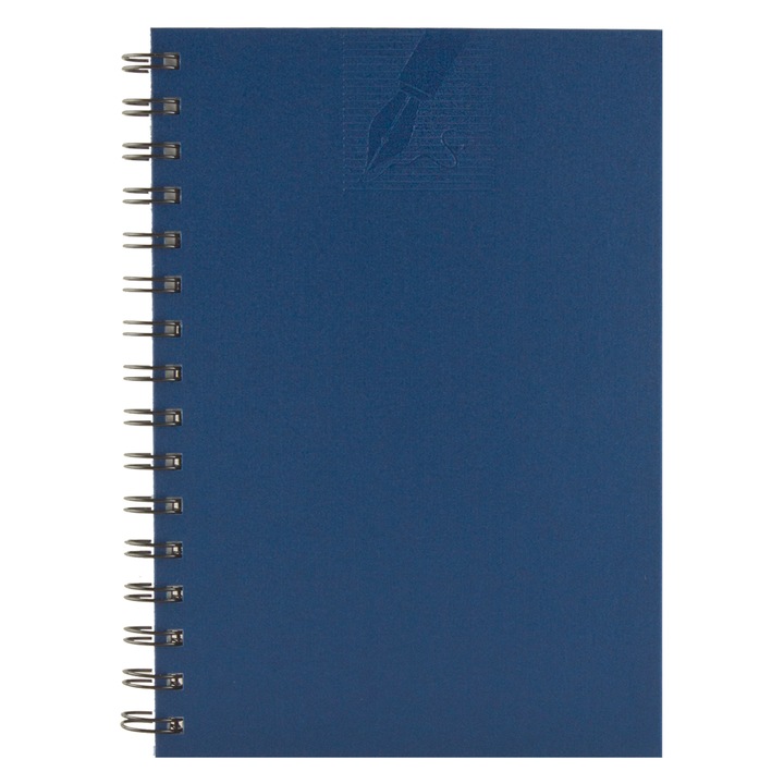 Agenda LUX cu spira A5, albastra, nedatata