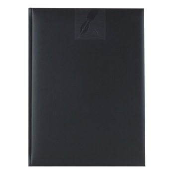 Agenda LUX piele ecologica , A4, nedatata, neagra Agenda LUX piele ecologica , A4, nedatata, neagra