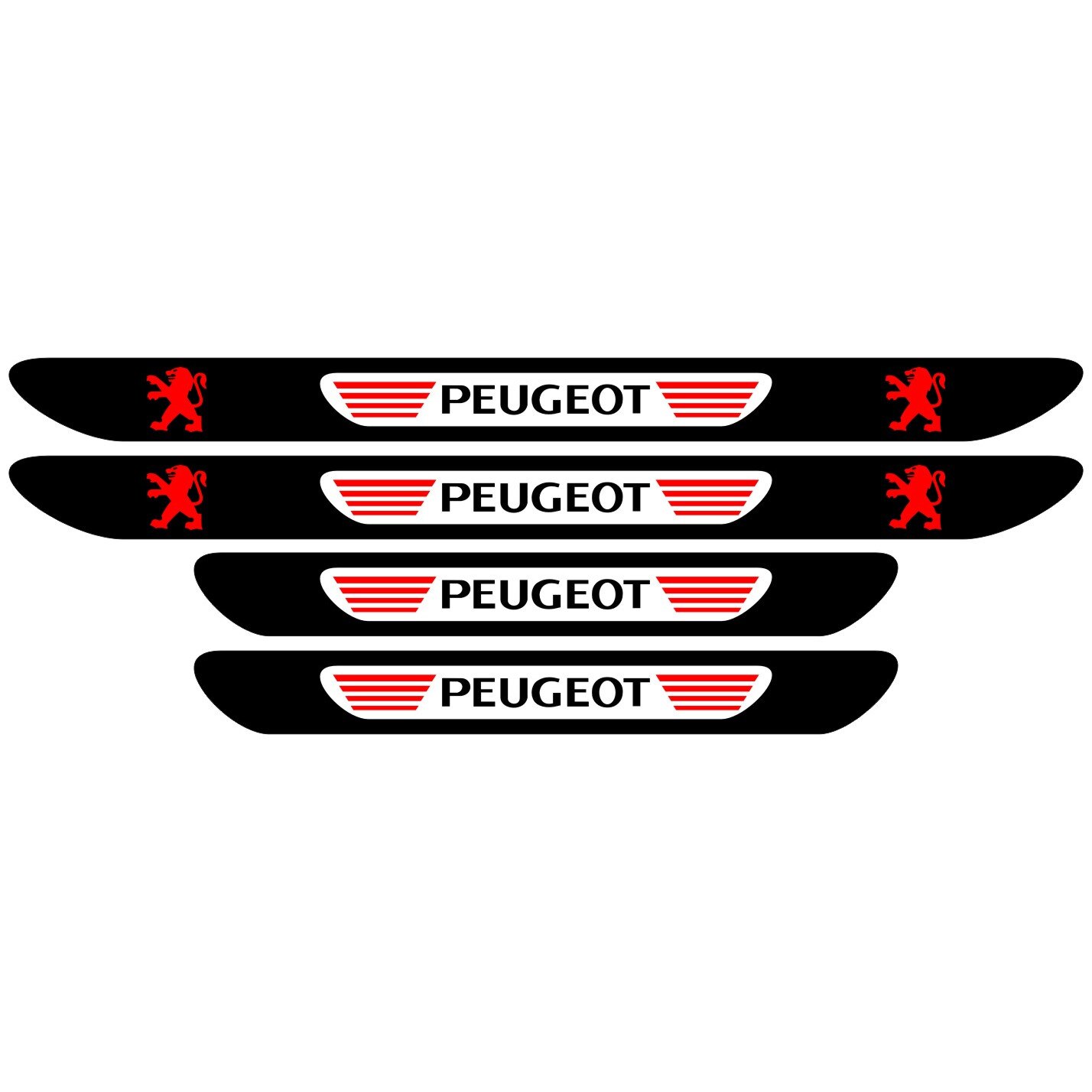 Set stickere praguri Peugeot, multicolor, decorativ