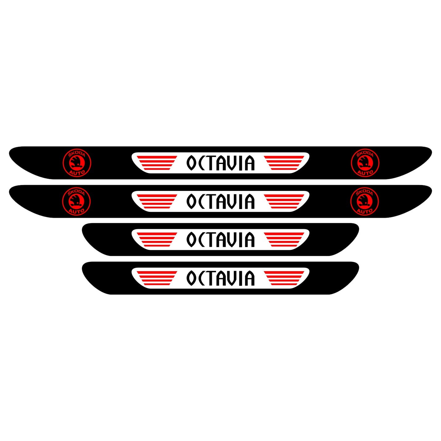 Set stickere praguri Octavia, multicolor, decorativ