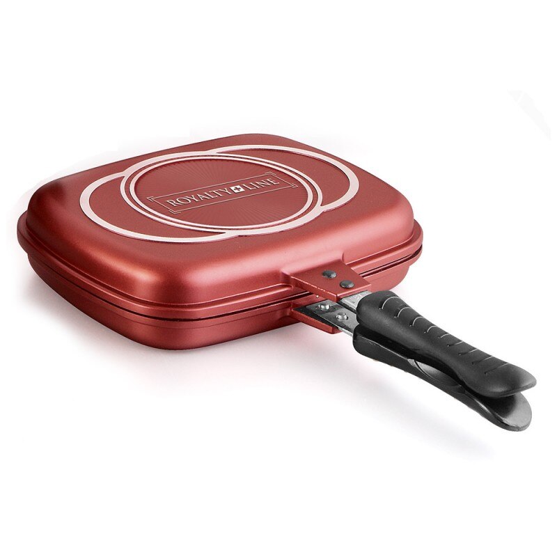 Tigaie antiaderenta dubla 28cm, RL-DF28M BURGUNDY Royalty Line, culoare visiniu