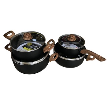 Set 3 oale cu cratita TANGO 8 piese invelis antiaderent ceramic inductie Set 3 oale cu cratita TANGO 8 piese invelis antiaderent ceramic inductie
