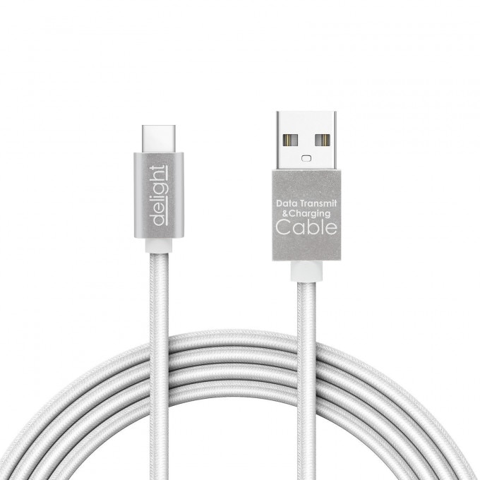 Cablu de date USB Type C, argintiu