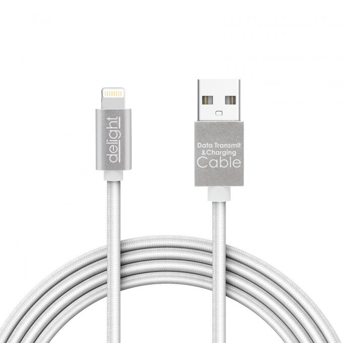 Cablu de date iPhone lightning, argintiu