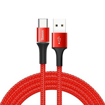 Cablu de date USB to USB tip C, Baseus HALO CATGH-C09, 200 cm, Rosu Cablu de date USB to USB tip C, Baseus HALO CATGH-C09, 200 cm, Rosu