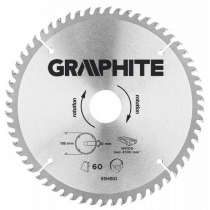 Циркулярен диск 185 мм Графит 55х601