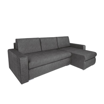 Coltar extensibil Kring Peru, 241x87x148 cm, include functie pat, reversibil, gri Coltar extensibil Kring Peru, 241x87x148 cm, include functie pat, reversibil, gri