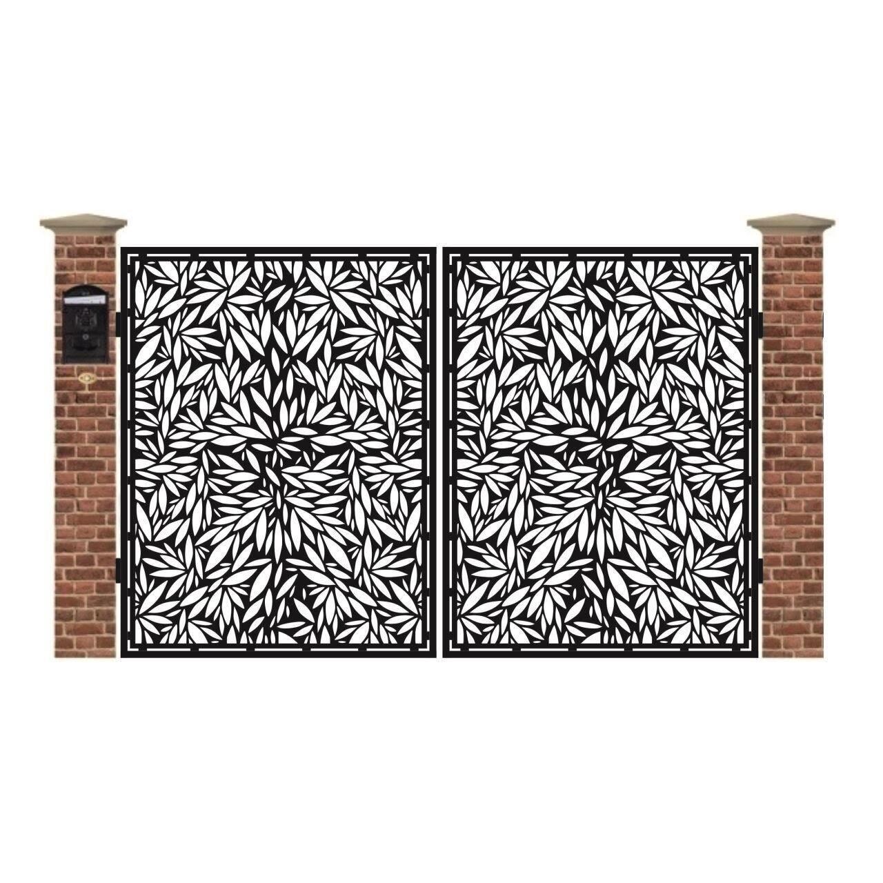 Poarta acces auto mica din tabla debitata cu plasma MAX 75 3000x1940 mm