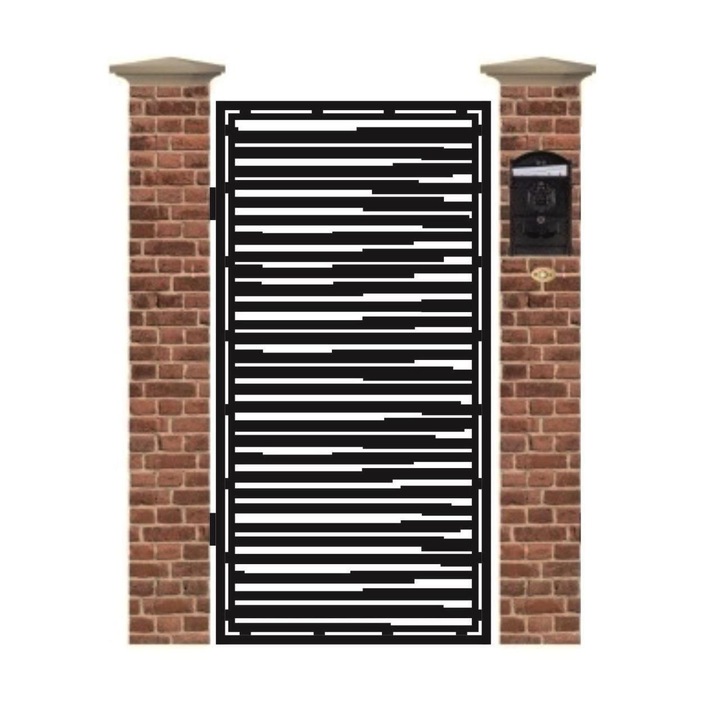 Poarta pietonala din tabla debitata cu plasma MAX 344 1940 x 990 mm