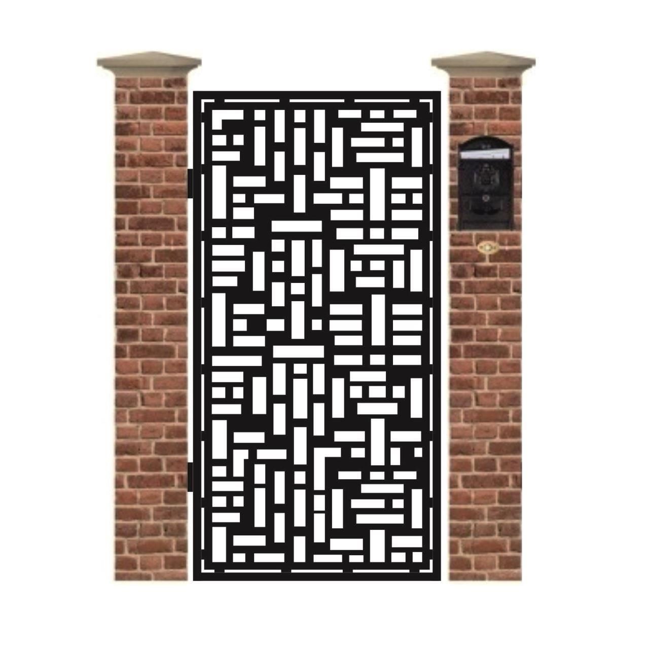 Poarta pietonala din tabla debitata cu plasma N219 1940 x 990 mm