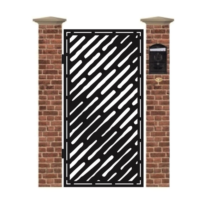 Poarta pietonala din tabla debitata cu plasma N283 1940 x 990 mm