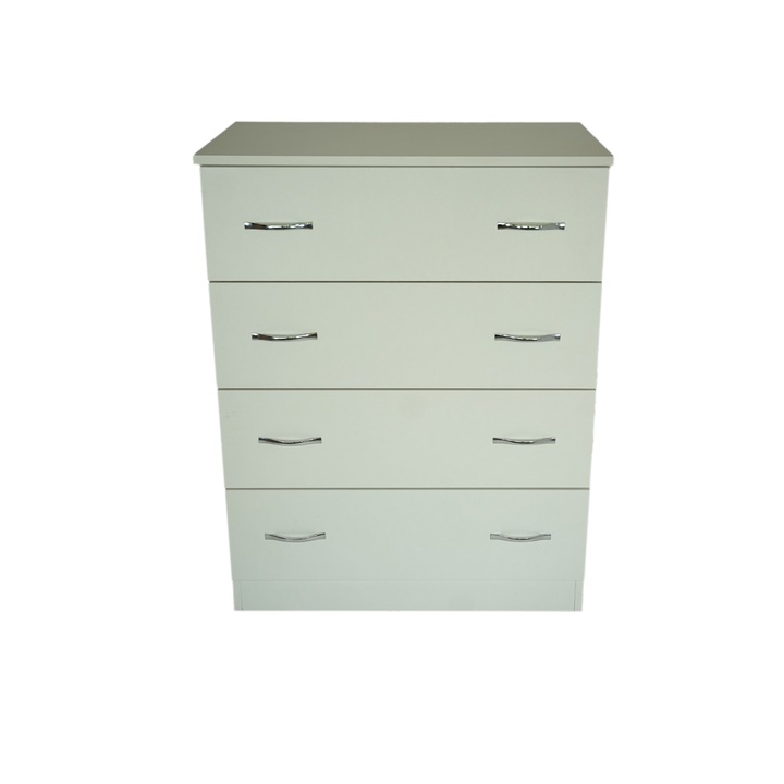 Comoda 4 sertare Alb, 80x48x105 cm, Ramely