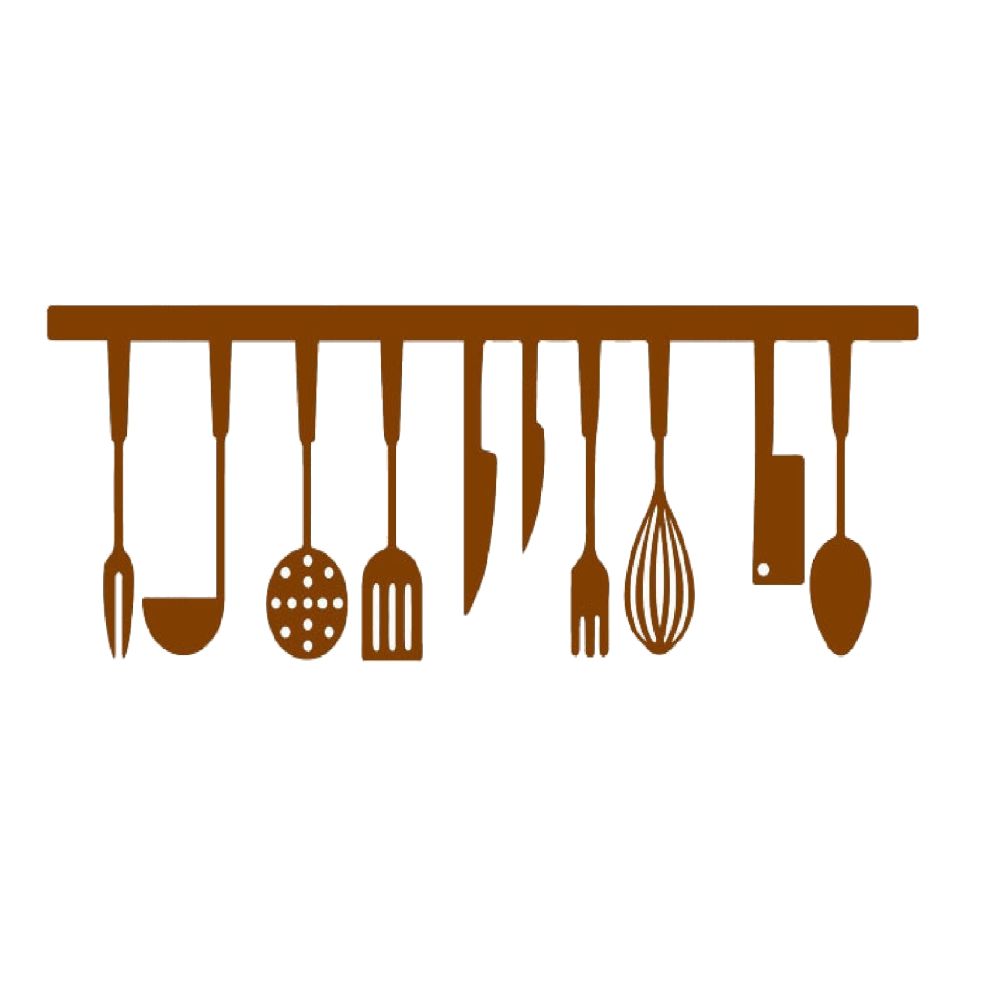 Sticker decorativ pentru bucatarie model AN 3034, 57x18 cm, culoare maro