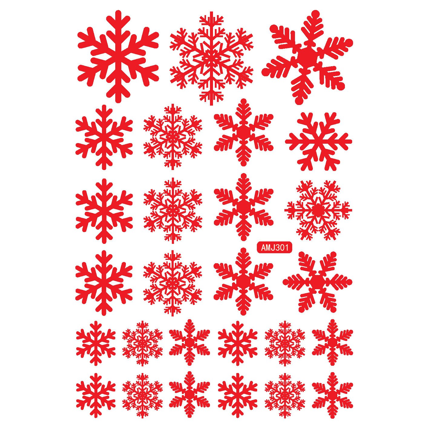 Stickere decorative 3D, rosu, 1 coala