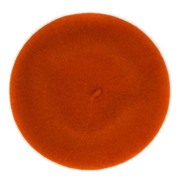 Bereta de dama, Portocaliu, Buticcochet, 100% lana - BSC262 Bereta de dama, Portocaliu, Buticcochet, 100% lana - BSC262