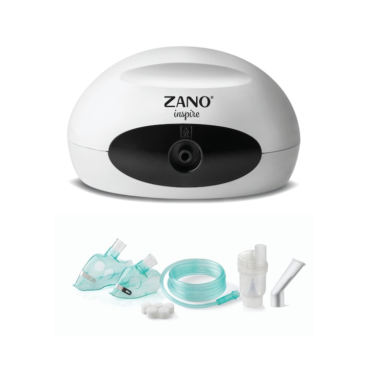 Компресорен инхалатор ZANO INSPIRE, подходящ за деца и възрастни, 3 години гаранция