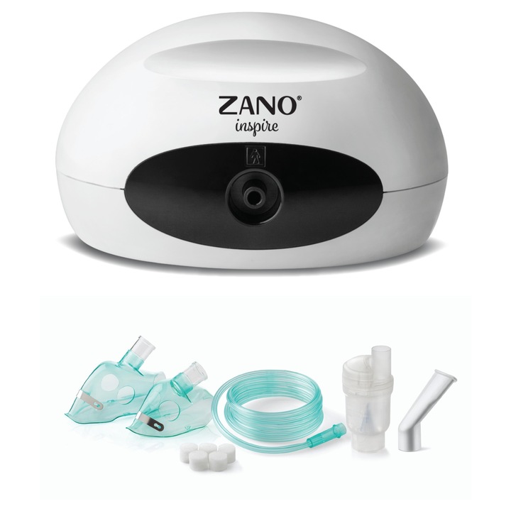 Компресорен инхалатор ZANO INSPIRE, подходящ за деца и възрастни, 3 години гаранция