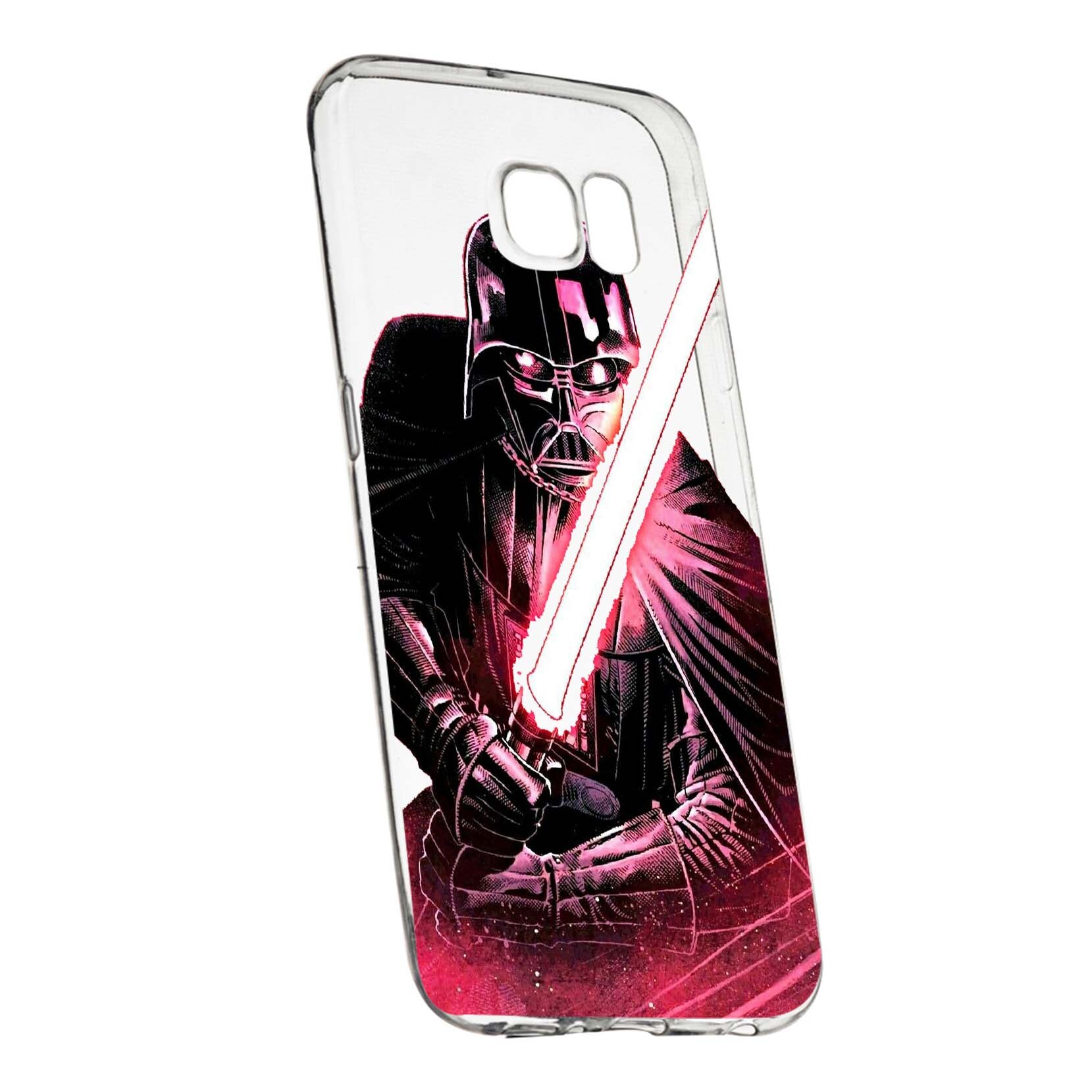 Husa de protectie Star Wars - Darth Vader, Movie pentru Samsung Galaxy S6 Edge, rezistenta la uzura, anti-alunecare, din silicon Premium, 397