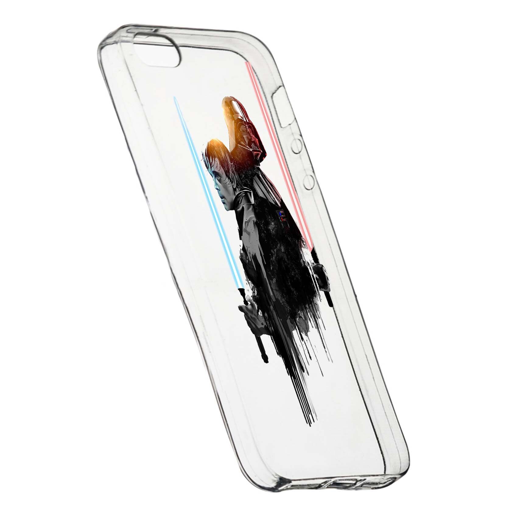 Husa de protectie Star Wars - Darth Vader - Luke, Movie pentru Apple iPhone 5 / 5S / SE, rezistenta la uzura, anti-alunecare, din silicon Premium, 398