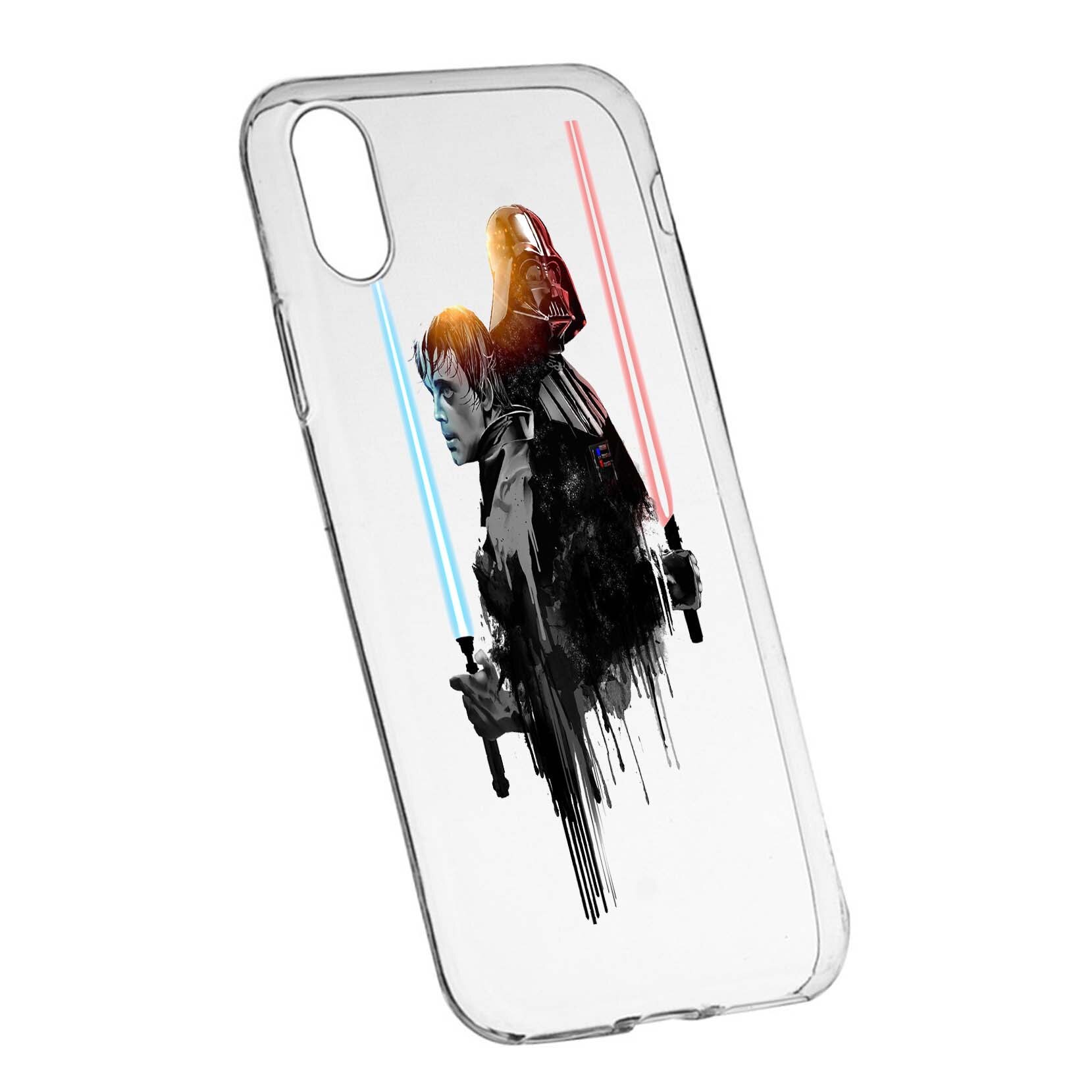 Husa de protectie Star Wars - Darth Vader - Luke, Movie pentru Sony XA1, rezistenta la uzura, anti-alunecare, din silicon Premium, 398