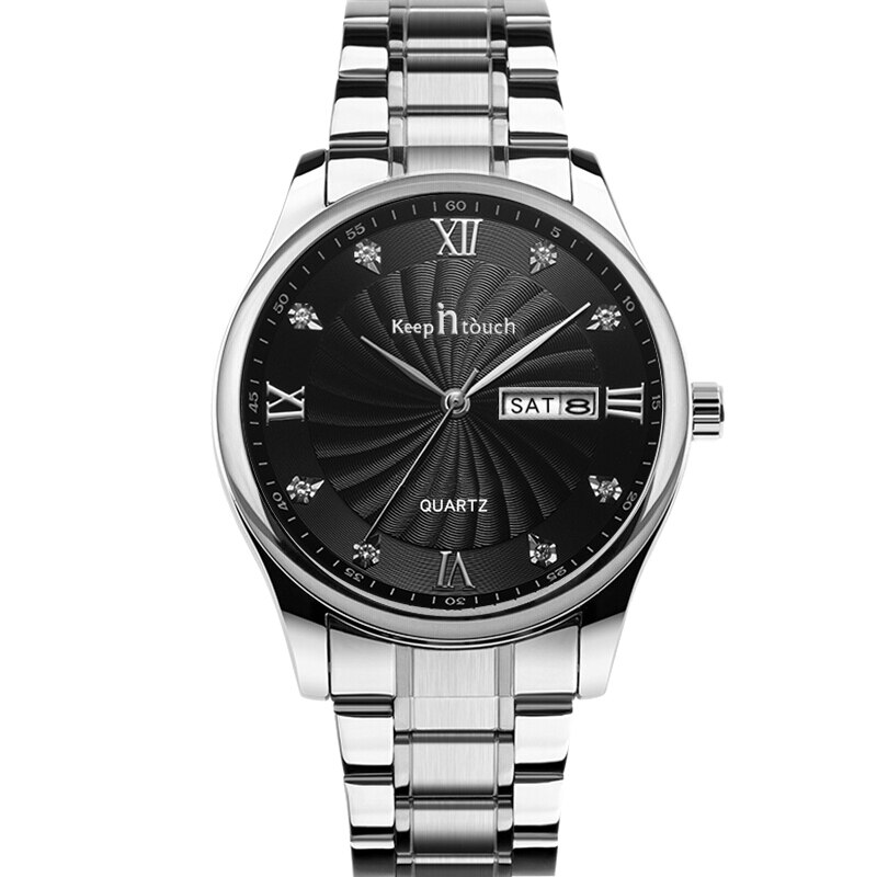 Ceas Barbatesc, Keep in Touch CS1161, design Fashion & Elegant, bratara metalica, cadran negru