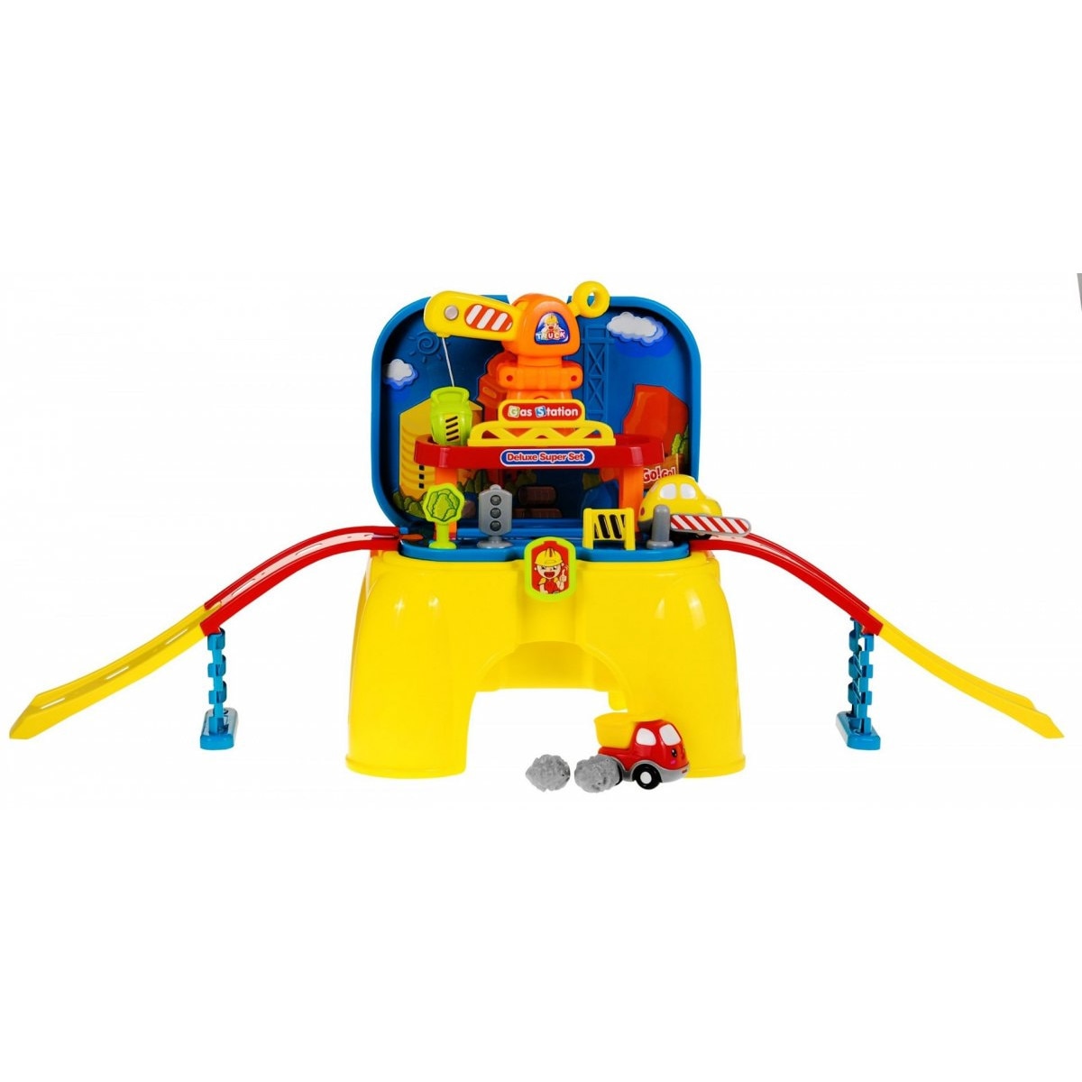 Set de constructie statie de alimentare cu 2 masinute Malipen