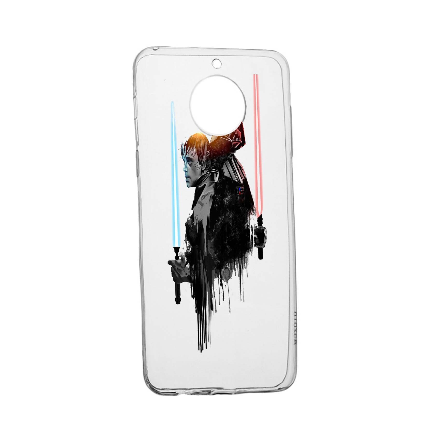 Husa de protectie Star Wars - Darth Vader - Luke, Movie pentru Motorola Moto E5 Plus, rezistenta la uzura, anti-alunecare, din silicon Premium, 398