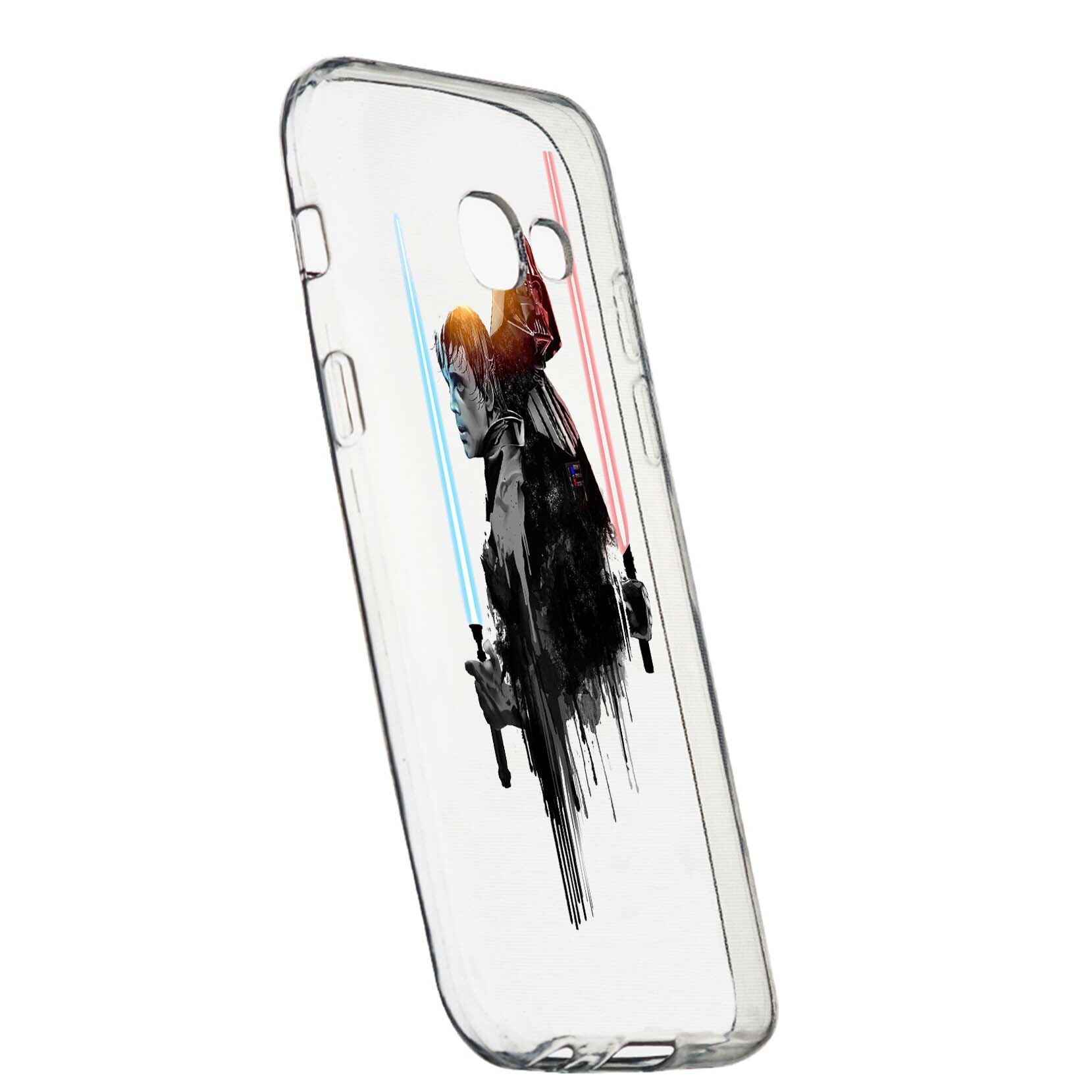 Husa de protectie Star Wars - Darth Vader - Luke, Movie pentru Samsung Galaxy A3 2016, rezistenta la uzura, anti-alunecare, din silicon Premium, 398