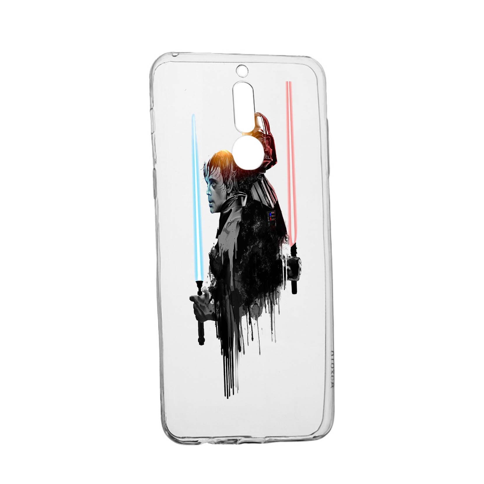 Husa de protectie Star Wars - Darth Vader - Luke, Movie pentru Sony Xperia 1/ XZ4, rezistenta la uzura, anti-alunecare, din silicon Premium, 398