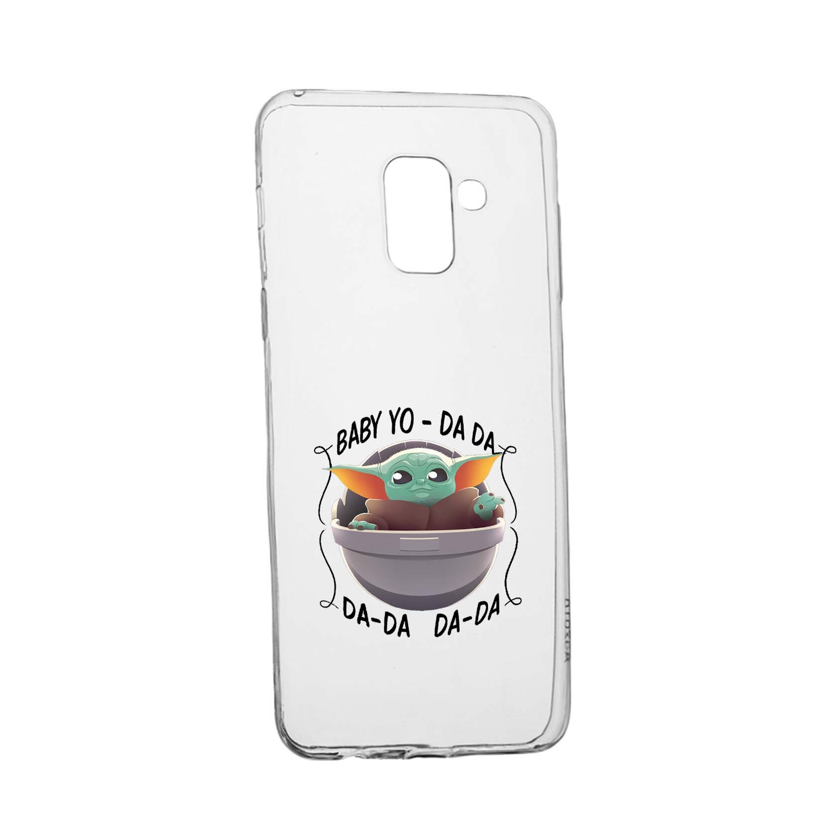 Husa de protectie Star Wars - Baby Yoda, Movie pentru Samsung Galaxy A8 2018 Plus, rezistenta la uzura, anti-alunecare, din silicon Premium, 399