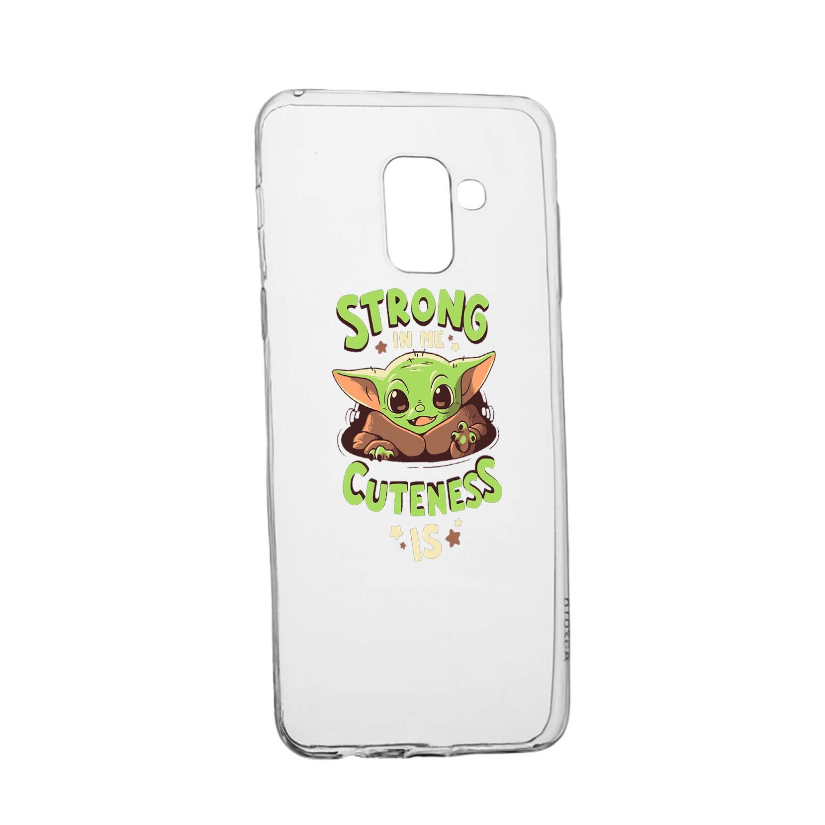 Husa de protectie Star Wars - Baby Yoda, Movie pentru Samsung Galaxy Galaxy A6 Plus / J8 2018, rezistenta la uzura, anti-alunecare, din silicon Premium, 400