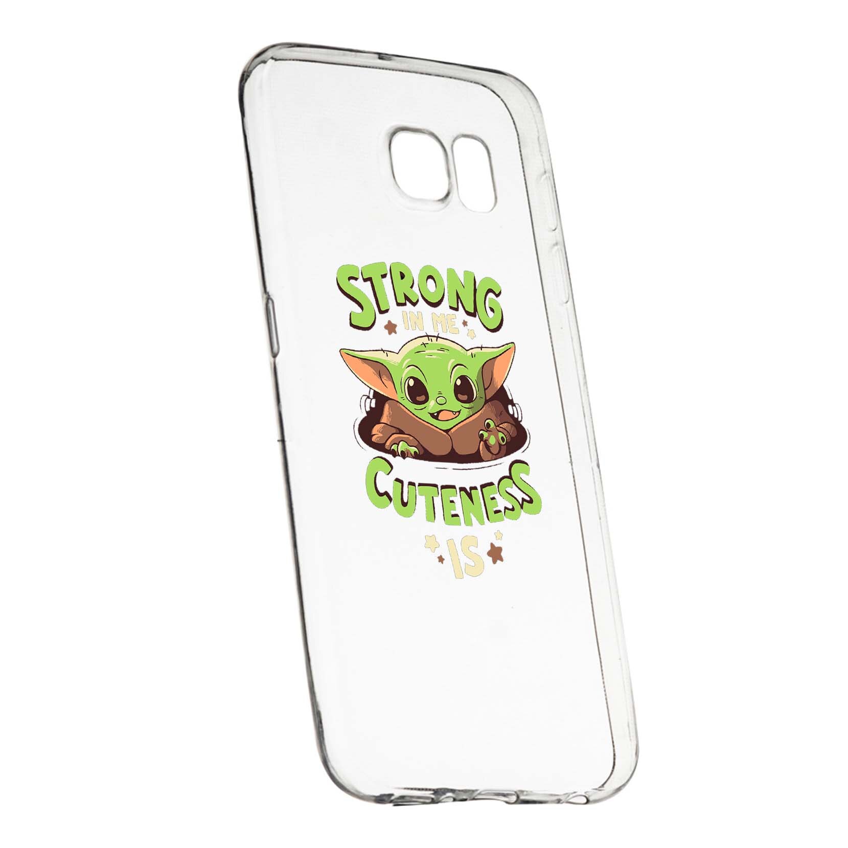 Husa de protectie Star Wars - Baby Yoda, Movie pentru Samsung Galaxy S6 Edge, rezistenta la uzura, anti-alunecare, din silicon Premium, 400