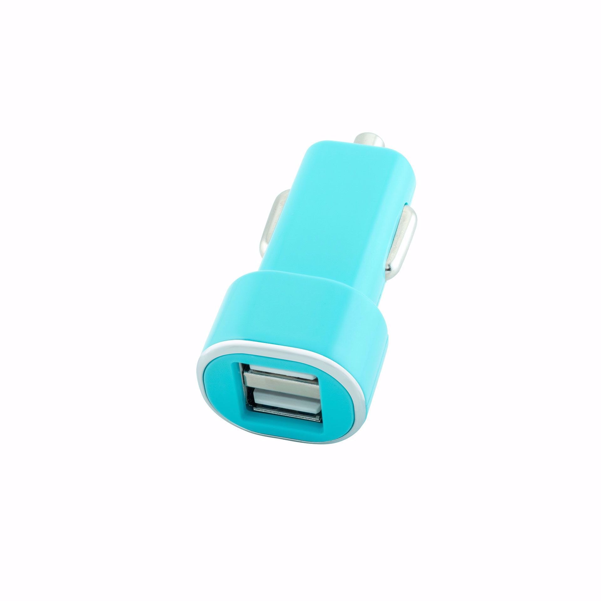 Incarcator/adaptor auto USB FIFO Blue, 2 porturi, 2.1A