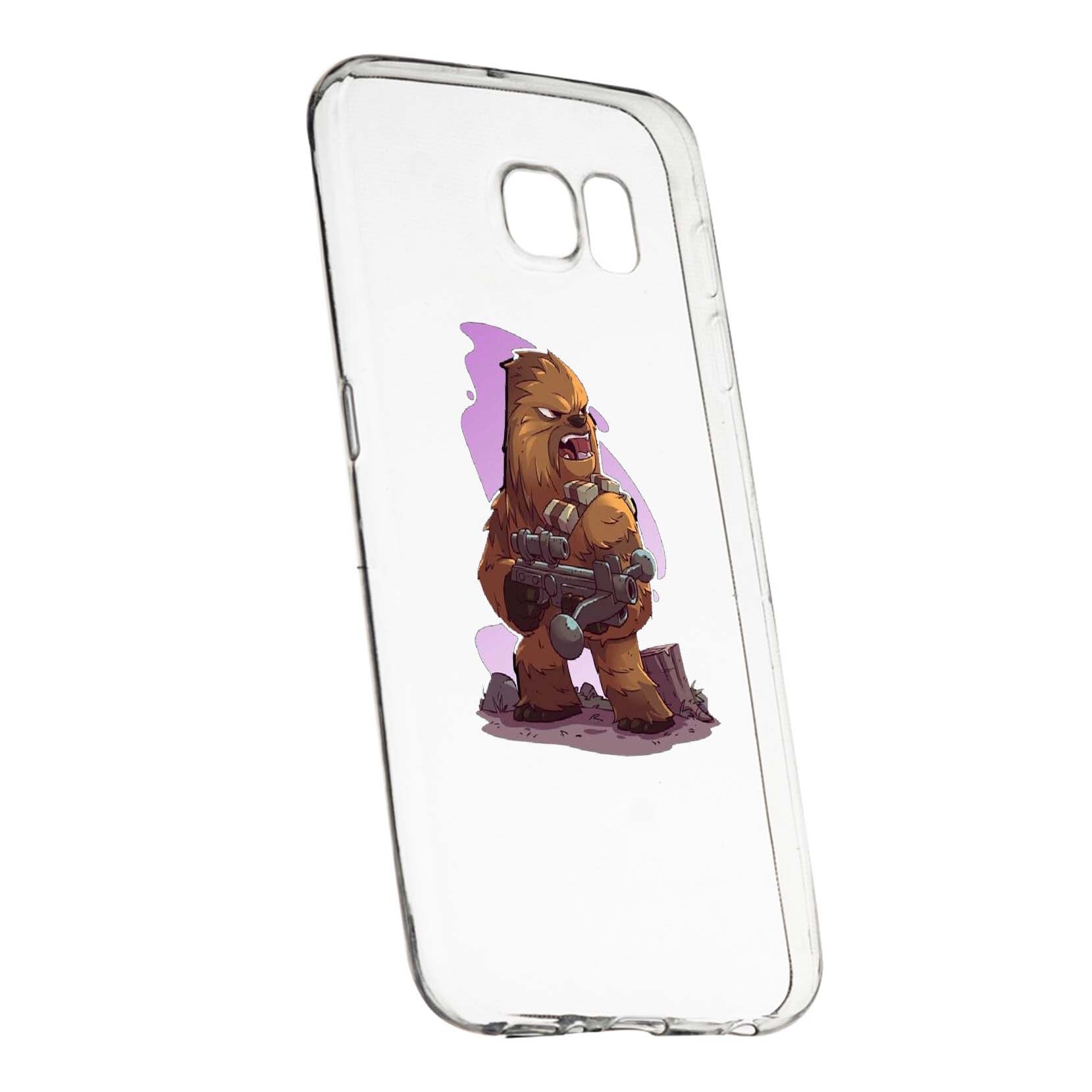 Husa de protectie Star Wars - Chewbacca, Movie pentru Samsung Galaxy S7, rezistenta la uzura, anti-alunecare, din silicon Premium, 401